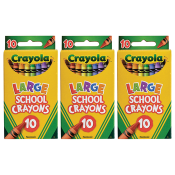 3x10pc Crayola Kids/Childrens Creative Large School Crayons 36m+