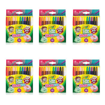 6x 12pc Crayola Silly Scents Smash Ups Mini Twistables Crayons Kids 3y+