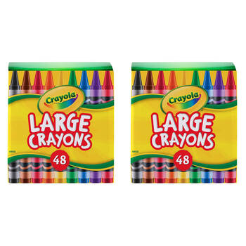 2x 48pc Crayola Large Crayons SharePack Kids/Toddler 3y+