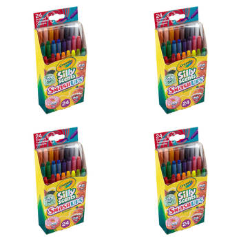 4x 24pc Crayola Silly Scents Smash Ups Mini Twistables Crayons Kids 3y+