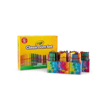 240pc Crayola Twistables Crayons Classroom Set Colouring Tools Kids 3y+