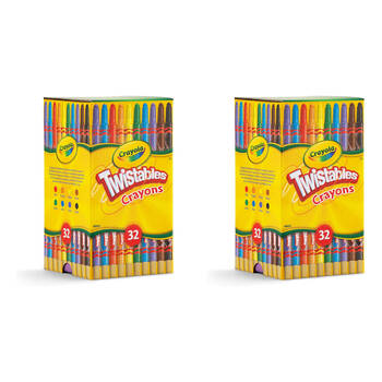 2x 32pc Crayola Twistables Crayons Share Pack Set Kids 3y+