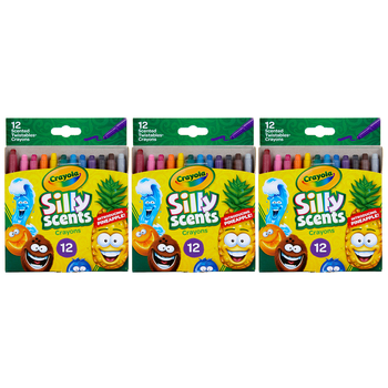 3x12pc Crayola Kids/Childrens Creative Silly Scents Mini Twist Crayons 36m+