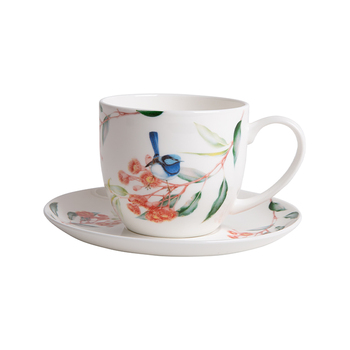 Ashdene Blue Wren & Eucalyptus Cup & Saucer 230ml