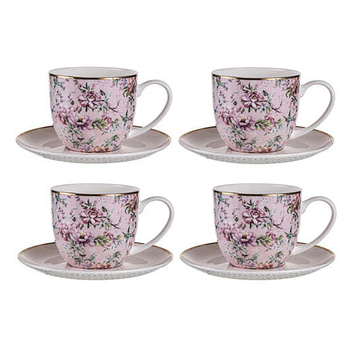 Ashdene Chinoiserie Pink Cup & Saucer Set