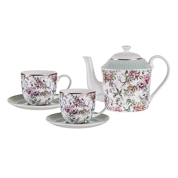 Ashdene Chinoiserie White Teapot & Teacup Set