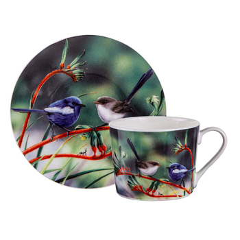 Ashdene Australian Wren Bush Dance Cup & Saucer
