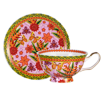 Ashdene Butterfly Heliconia Cup & Saucer