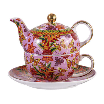Ashdene Butterfly Heliconia Tea For One Teapot Set