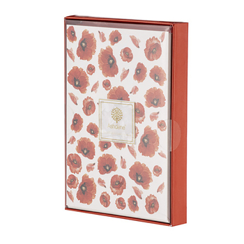 Ashdene Red Poppies A5 Hardcover Notebook w/ Elastic Band Closure