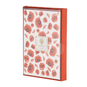 10pc Ashdene Red Poppies 14x19cm Blank Paper Gift Cards w/ Envelopes