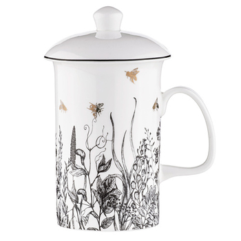 3pc Ashdene Queen Bee 320ml/14.5cm Cup/Mug Infuser w/ Lid