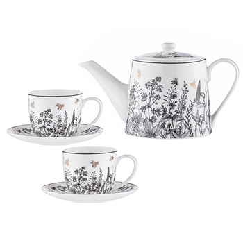 5pc Ashdene Queen Bee Tea Set w/ Teapot/2x Cup/Saucer