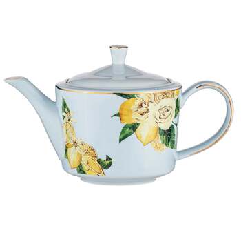 Ashdene Citrus Blooms 950ml Teapot w/ Infuser Blue/Lemon