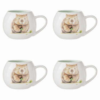 4PK Ashdene Bush Buddies Drink Cup Mini Hug 200ml Mug - Wombat