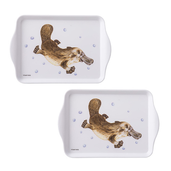 2pc Ashdene Bush Buddies Melamine 21x14.2cm Scatter Tray - Platypus