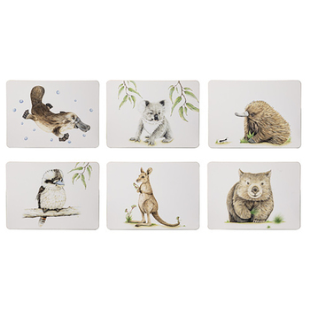 6pk Ashdene Bush Buddies Kitchen Dining Table 21x29cm Placemats