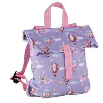 Ashdene Up In The Sky 27x31cm Backpack Kids Cotton Canvas Bag - Purple