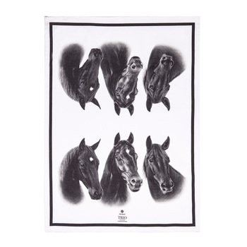 Ashdene Trio Black 70x50cm Tea/Kitchen Towel - White