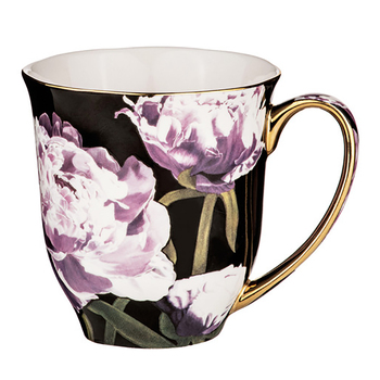 Ashdene Dark Florals Peony Drinking Cup Mug 380ml New Bone China