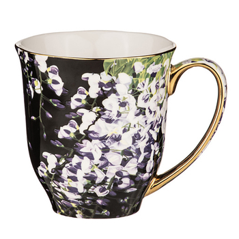 Ashdene Dark Florals Wisteria Drinking Cup Mug 380ml New Bone China
