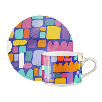 Ashdene Puli Puli Purple Drinking Cup & Saucer Tea Set 250ml