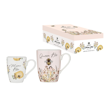 2pc Ashdene Mini Me Bee 200ml/400ml Drinking Mug Set