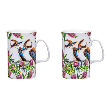 2PK Ashdene Australian Birds 320ml Coffee Mug - Kookaburras