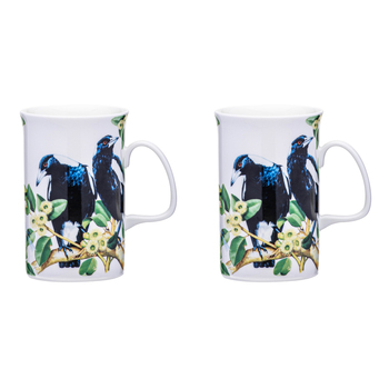 2PK Ashdene Australian Birds 320ml Coffee Mug - Magpies