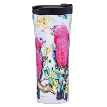 Ashdene Australian Birds 500ml Insulated Travel Mug - Galahs