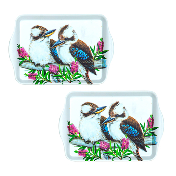 2pc Ashdene Australian Birds 21cm Melamine Scatter Tray - Kookaburras