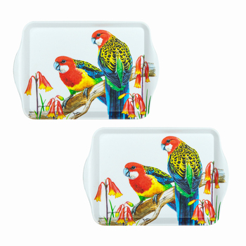 2pc Ashdene Australian Birds 21cm Melamine Scatter Tray - Eastern Rosellas