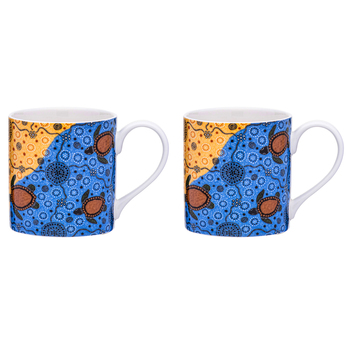 2PK Ashdene Maarakool Art 350ml Coffee Mug - Turtles Dreaming