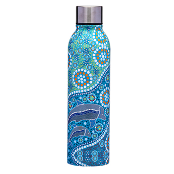 Ashdene Maarakool Art 500ml Double Walled Drink Bottle - Dolphins Dreaming