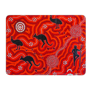 Ashdene Maarakool Art Fire-stick 30x40cm Glass Surface Protector Placemat
