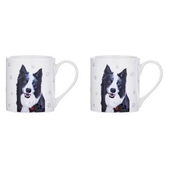 2PK Ashdene Paws & All 380ml Mug Coffee/Tea Cup - Border Collie