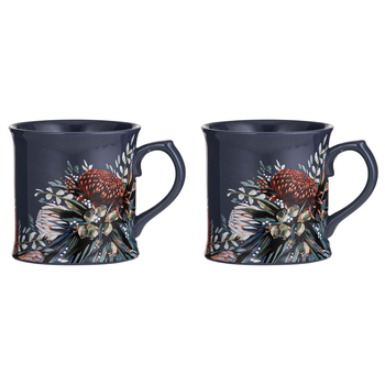 2PK Ashdene New Bone China 440ml/13cm Radiance Midnight Mug