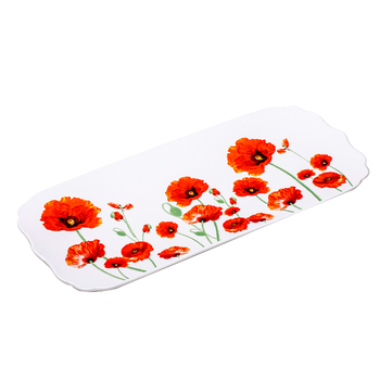 Ashdene Red Poppies 33.5cm Platter Serving Plate Rectangle