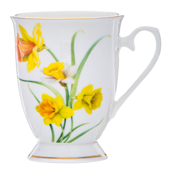 Ashdene Botanical Symphony 320ml Footed Mug - Daffodil