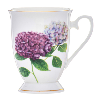 Ashdene Botanical Symphony 320ml Footed Mug - Hydrangea