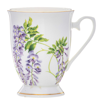 Ashdene Botanical Symphony 320ml Footed Mug - Wisteria