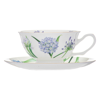 2pc Ashdene Botanical Symphony 220ml Cup & Saucer - Agapanthus