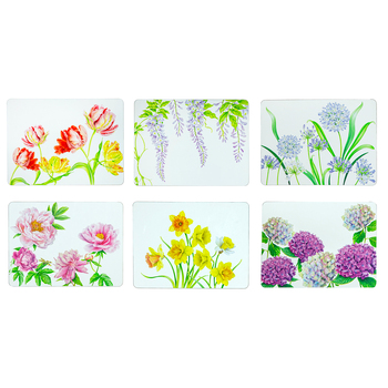 6pc Ashdene Botanical Symphony 29x21.5cm Hardboard/Cork Placemat