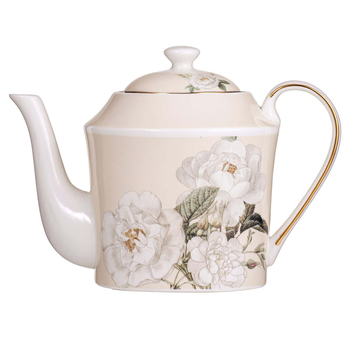 Ashdene Elegant Rose 700ml Fine Bone China Teapot - Cream