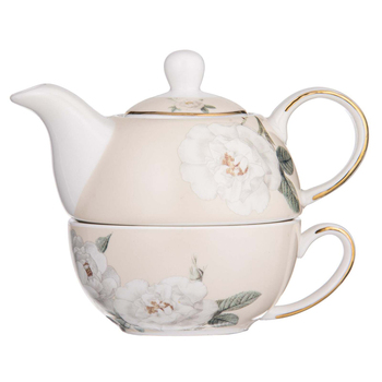 Ashdene Elegant Rose New Bone China 250ml Tea For One - Cream