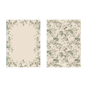 2PK Ashdene Cotton 70cm Elegant Rose Cream Kitchen Towel - Beige