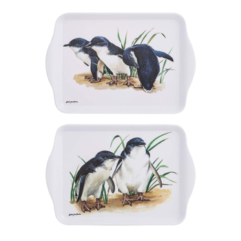 2PK Ashdene Australian Birds Penguins 21cm Matte Melamine Scatter Tray