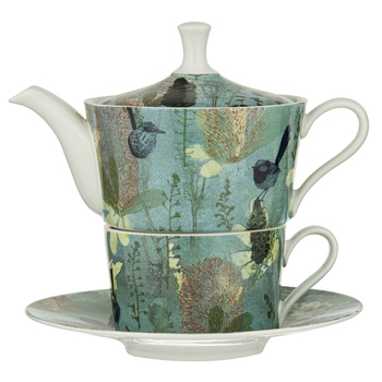 Ashdene New Bone China Enchanting Banksia Tea For One - Green