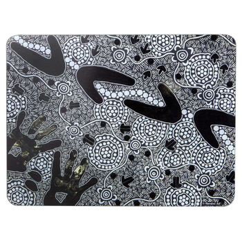 Ashdene Glass 40cm Maintaining Our Culture Surface Protector - Black