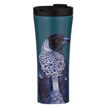 Ashdene Stainless Steel 500ml Modern Birds Magpie Travel Mug